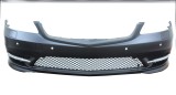 Set bara fata Mercedes Clasa S 09.2009, Clasa S 06.2013, cu gauri spalator si senzori parcare; grunduit, de vopsit; Tip AMG; cu grile inferioare; cu