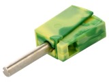 Mufă Banană 4mm 20A 42V Galben-Verde Neizolat