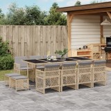 vidaXL Set mobilier de grădină cu perne, 13 piese, bej, poliratan 3210804
