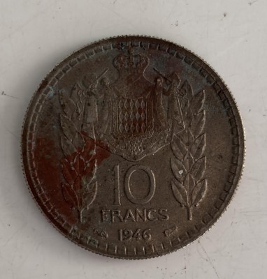 Moneda Monaco - 10 Francs 1946 foto