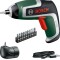 Surubelnita cordless, Bosch IXO 7, 3.6 V, 2.0 Ah, 5.5 Nm, cablu Micro-USB, atasament unghiular, autonomie pana la 190 suruburi
