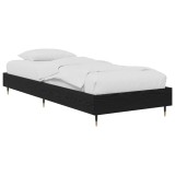 vidaXL Cadru de pat Stejar Negru 80 x 200 cm Lemn prelucrat 8009055