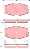 Set placute frana,frana disc KIA CARENS II (FJ) (2002 - 2006) TRW GDB3342