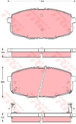 Set placute frana,frana disc KIA CARENS II (FJ) (2002 - 2006) TRW GDB3342 foto