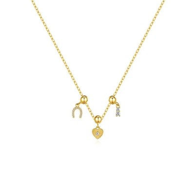 Colier din argint cu charmuri foto