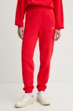 American Vintage pantaloni de trening culoarea rosu, neted, IZU05BE25