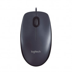 Mouse Optic Logitech M100, cu fir, interfata USB, Negru foto