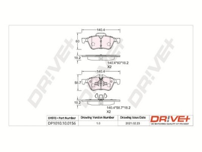 Dr!ve+ DP1010.10.0156 set placute frana,frana disc foto