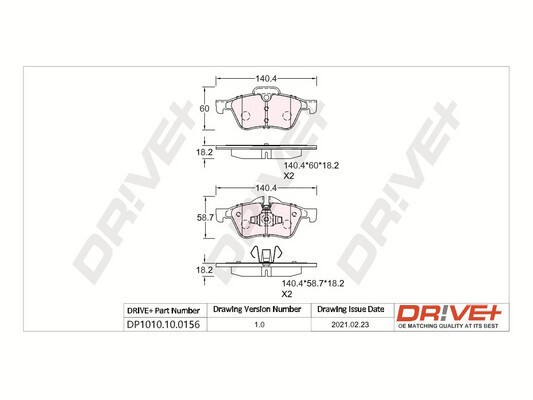 Dr!ve+ DP1010.10.0156 set placute frana,frana disc