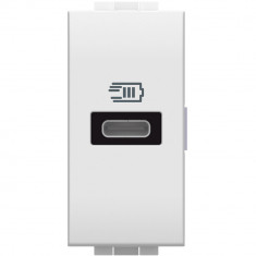 Priza USB 1M Tip C 5-9-12V 1500mA Living Light Bticino alb N4192C