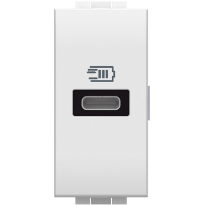 Priza USB 1M Tip C 5-9-12V 1500mA Living Light Bticino alb N4192C foto