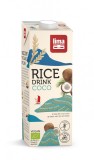 Bautura vegetala bio Lima de orez cu cocos, 1L, fara zahar, lactoza, gluten