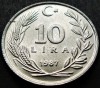 Moneda 10 LIRE - TURCIA, anul 1987 * cod 2577 = UNC, Europa