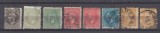 ROMANIA 1879/1880 LP 40 CAROL I EMISIUNEA a II-a BUCURESTI SERIE CU VARIETATE STAMPILATA, Stampilat