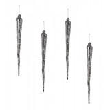 Set 4 decoratiuni - Silver Icicle Mercury with Hanger | Kaemingk