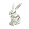 Iepure Paste Aluminiu Decorativ 16x10cm Argintiu Best CarHome - Ornament Elegant Masa, Raft - Decoratiune Interior Paste Stralucitoare