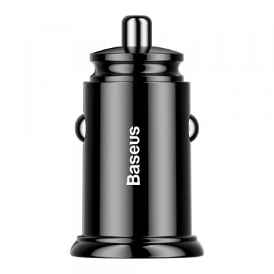 Incarcator Auto Baseus, 30W, 5A, 2 x USB-A, Negru CCALL-YD01 foto