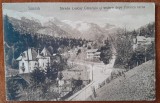 Carte postala, Sinaia, strada Lascar Catargiu si vedere spre furnica, 1931