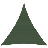 Panza Parasolar Triunghiulara Verde Inchis 5x6x6 m HDPE 160 g/m&sup2; Protectie UV Copertina Gradina Terasa