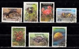 A12 S6 4 - Timbre foart vechi - Tanzania - specii de crab