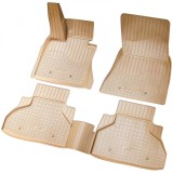 Set de 4 covorase bej cauciuc 3D stil tavita premium pentru BMW X6 F16 F86 2014-2019, Recambo