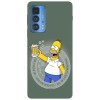 Husa compatibila cu Motorola Moto G100 model Life Problems Solution Homer, Silicon, TPU, Viceversa, Transparent, Carcasa