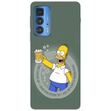 Husa compatibila cu Motorola Moto G22 model Life Problems Solution Homer, Silicon, TPU, Viceversa, Transparent, Carcasa