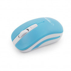 Mouse Wireless Uranus Esperanza, 2.4GHz, Albastru/Alb foto