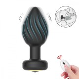 Butt Plug Vibrator cu Telecomanda, Design Ergonomic, Vibratii Multiple, Reincarcabil