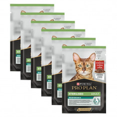 PURINA PRO PLAN CAT STERILISED MAINTENANCE capsule de carne de vită 6 x 85 g