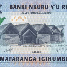 RWANDA RUANDA █ bancnota █ 1000 Francs █ 2015 █ P-39 █ UNC █ necirculata