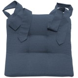 Perna Home pentru scaun cu panglica Homelevel, 42 x 46 cm, Albastru, Poliester / Bumbac, 55197.04