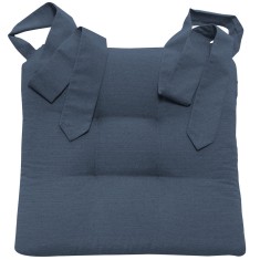 Perna Home pentru scaun cu panglica Homelevel, 42 x 46 cm, Albastru, Poliester / Bumbac, 55197.04