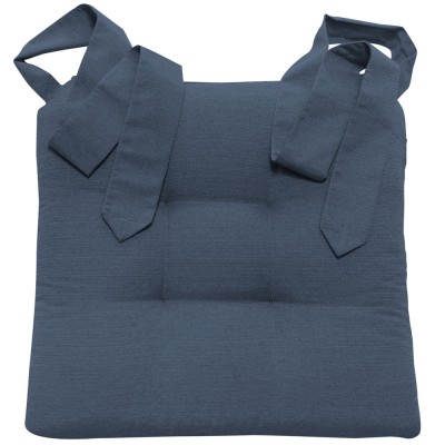 Perna Home pentru scaun cu panglica Homelevel, 42 x 46 cm, Albastru, Poliester / Bumbac, 55197.04 foto