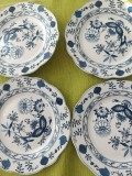 Portelan Royal Boch set de 4 farfurii modelul Zwiebeimuster sience 1841