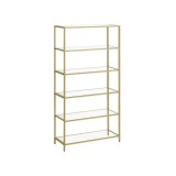 Cumpara ieftin Biblioteca Vasagle Auriu 80x30x176.5 cm