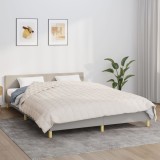 vidaXL Pătură cu greutăți, crem deschis, 200x200 cm, 9 kg, textil