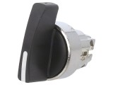 Comutator Rotativ 22mm Negru 3 Pozitii