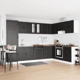 Chiuvetă Mobilă &#039;Porto&#039;cu Chiuvetă Neagră 80x46x84,5 cm din Lemn Prelucrat