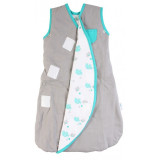 Sac de dormit multifunctional Grey Turquoise Elephant Travel 1-3 ani 2.5 Tog