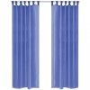 VidaXL Draperii din voal, 2 buc., 140 x 175 cm, albastru regal 132245