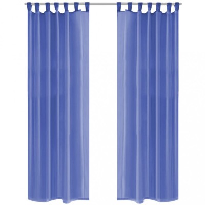 vidaXL Draperii din voal, 2 buc., 140 x 175 cm, albastru regal 132245 foto