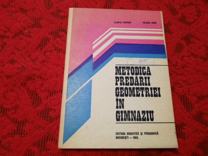 Metodica predarii geometriei in gimnaziu Olimpia Popescu RF11/0