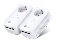 KIT ADAPTOR POWERLINE TP-LINK tehnologie AV2, AV1300, pana la 1300Mbps, 3 porturi Gigabit, priza AC, 2 buc. &quot;TL-PA8030P KIT&quot; (timbru verde 2 lei)