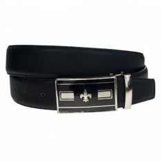 Curea barbati, casual-eleganta, din piele ecologica, latime 3.5 cm, negru - CK147N