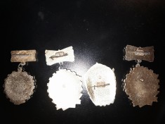 Lot 4 insigne vechi URSS decoratii comuniste vintage plan cincinal intrecere socialista 1974