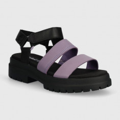 Timberland sandale de piele London Vibe femei, culoarea violet, cu platforma, TB0A63GGEAJ1