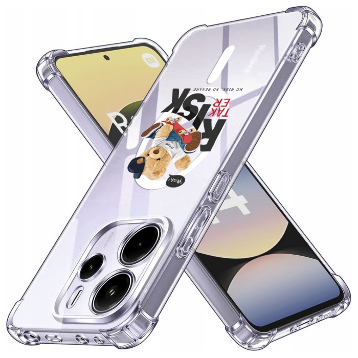 Husa antisoc pentru xiaomi redmi note 14 4g (standard) - airbag tpu, col&Egrave;uri ranforsate - risk taker