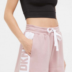 Dkny pantaloni scurti de pijama femei, culoarea roz