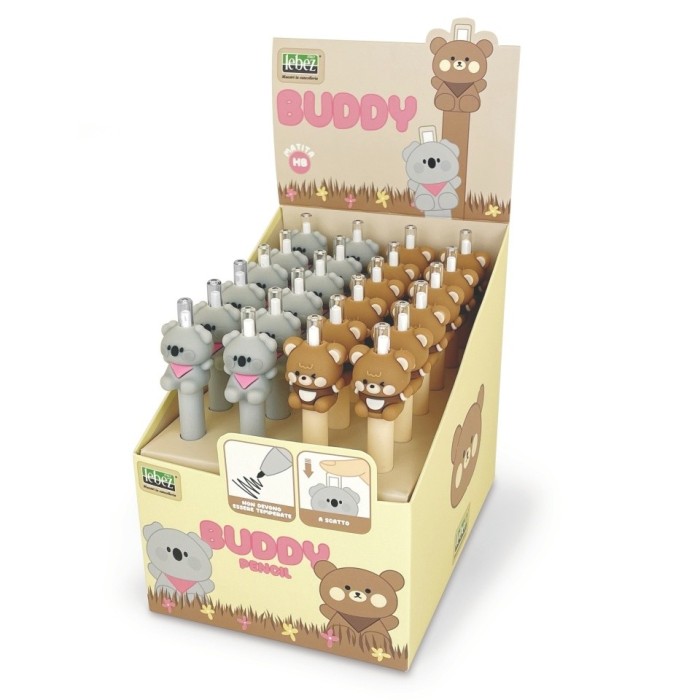 Creion Infinity - Buddy cu radiera, 2 modele (24 buc/display)